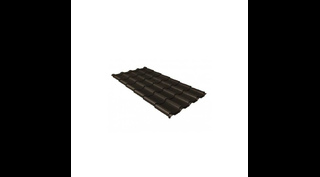 Металлочерепица Grand Line Kamea 0,5 GreenCoat Pural Matt BT RR 32 Темно-коричневый