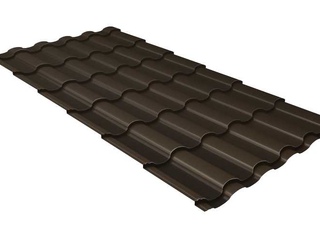 Металлочерепица Grand Line Kredo 0,5 GreenCoat Pural Matt BT RR 32 Темно-коричневый 0 - в «Монолит-Металлопрокат».