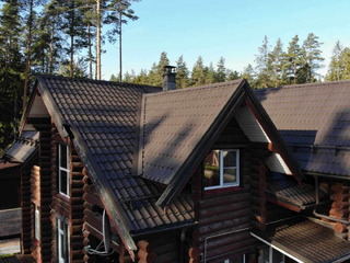 Металлочерепица Металл-Профиль Монтеррей 0,45 VikingMP® RR 32 Темно-коричневый 3 - в «Монолит-Металлопрокат».