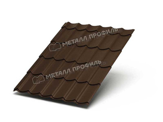 Металлочерепица Металл-Профиль Монтеррей 0,45 VikingMP® RR 32 Темно-коричневый