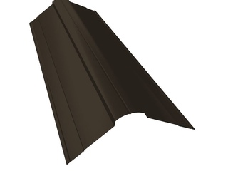 Планка конька фигурного 100x100 0,45 Drap ST RR 32 (серо-зеленый) 0 - в «Монолит-Металлопрокат».
