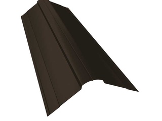 Планка конька фигурного 100x100 0,5 Satin RR 32 темно-коричневый 0 - в «Монолит-Металлопрокат».