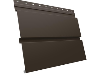 Металлический софит Квадро брус без перфорации 0,45 Drap ST RR 32 темно-коричневый 0 - в «Монолит-Металлопрокат».