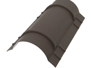 Aquasystem Конёк полукруглый R90мм, 0,5 мм Rooftop Шёлк Zn 180 RR 32 (т-коричневый) 0 - в «Монолит-Металлопрокат».
